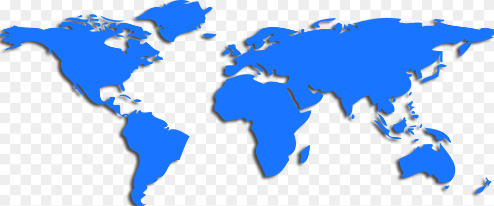 Transparent Blue World Map Blue World Map, Chart, Plot, Atlas, Diagram Png Image