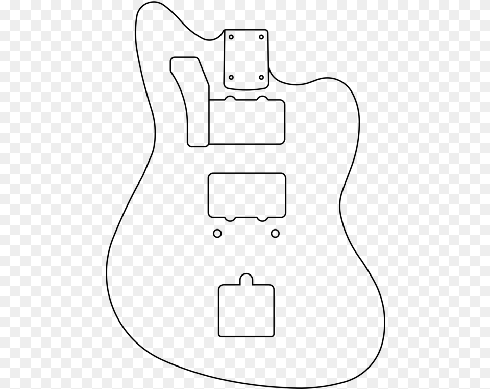 Transparent Body Parts Bass Guitar, Gray Png Image