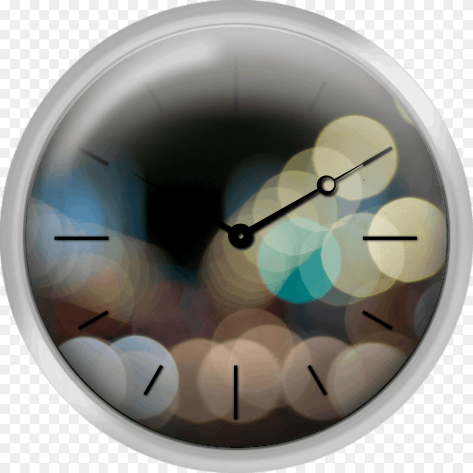 Transparent Bokeh Lights Circle, Clock, Analog Clock, Disk Png Image