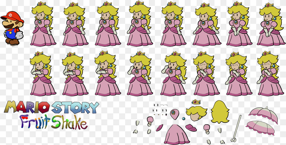 Transparent Boom Clipart Peach Transparent Paper Mario, Book, Comics, Publication, Person Free Png Download