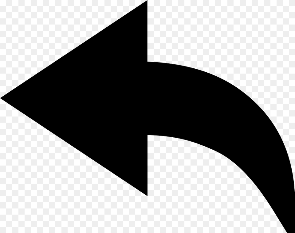 Bootstrap Icon Curved Black Arrow, Symbol Free Transparent Png
