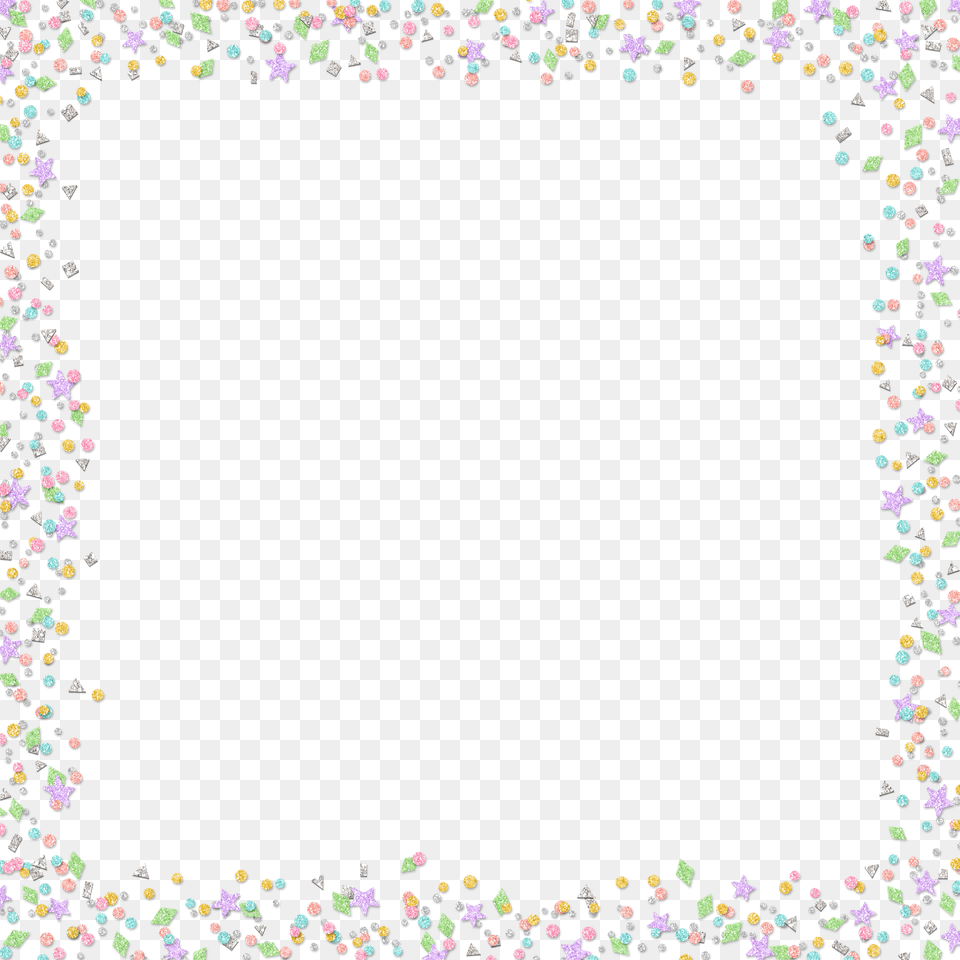 Transparent Border Confetti Png Image