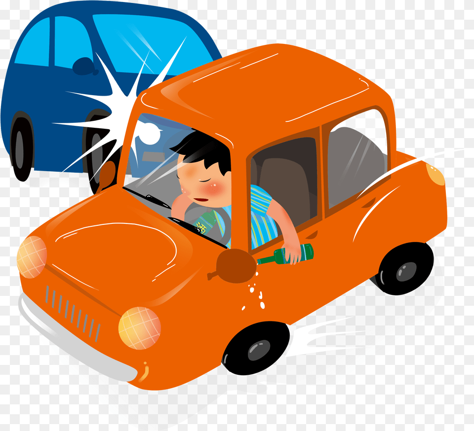 Transparent Borracho Cartoon Car Accident, Pickup Truck, Transportation, Truck, Vehicle Free Png Download
