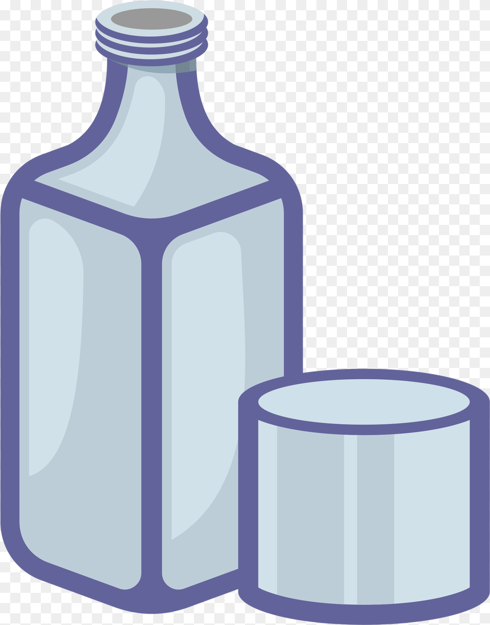 Bottle Clipart Vidrio Animado, Cylinder, Jar, Glass, Cross Free Transparent Png