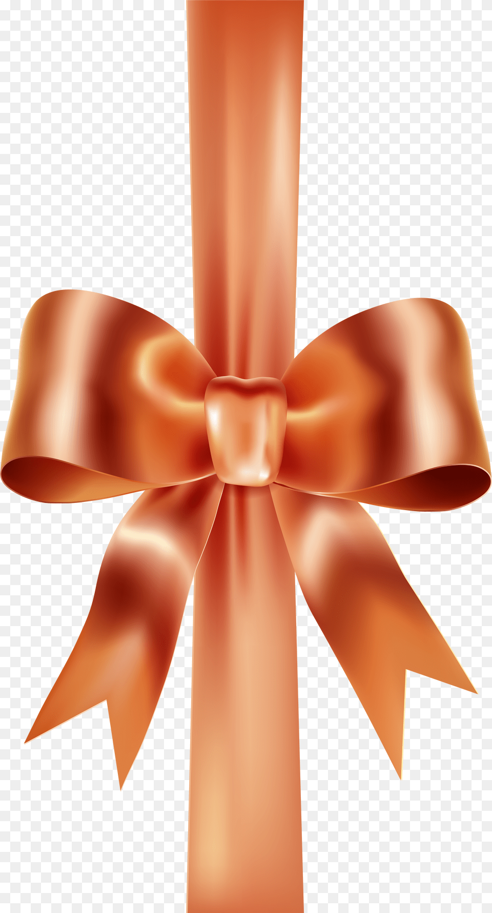 Transparent Bow Clip Art Transparent Orange Ribbon Bow Png