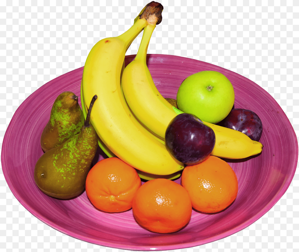 Transparent Bowl Fruits, Banana, Food, Fruit, Plant Free Png