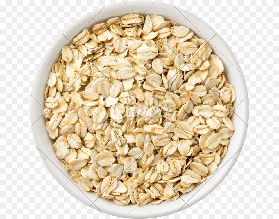 Bowl Oats Rolled Oats Background, Breakfast, Food, Oatmeal, Plate Free Transparent Png