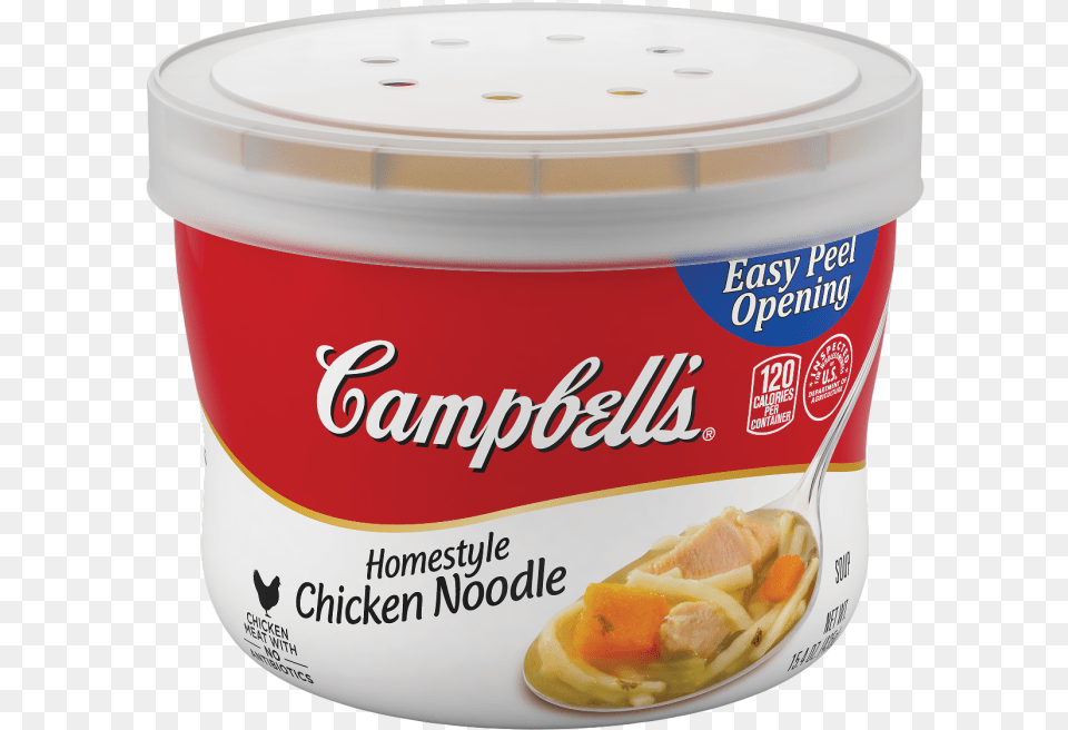 Transparent Bowl Of Soup Campbell Chicken Noodle Soup, Dessert, Food, Yogurt, Bottle Png Image