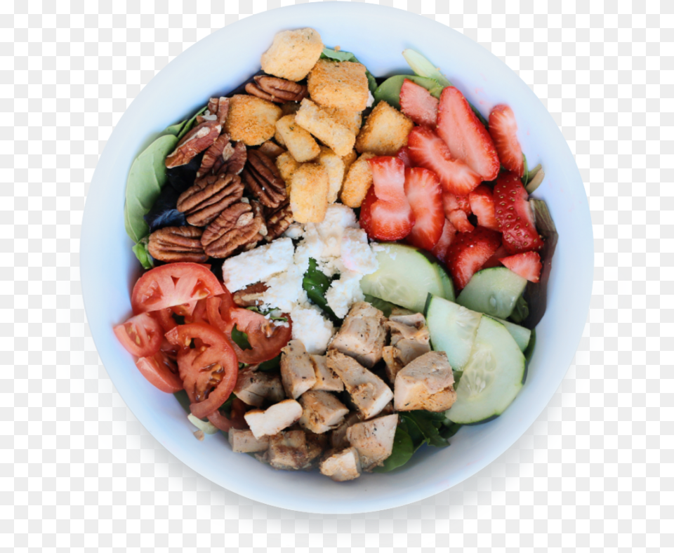 Bowl Of Strawberries Fruit Salad, Dish, Food, Lunch, Meal Free Transparent Png