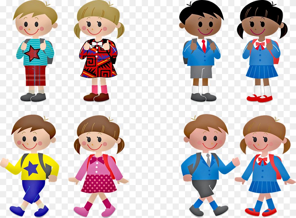 Transparent Boy And Girl Playing Clipart Boy Girl Doll Clipart, Baby, Person, Female, Child Free Png