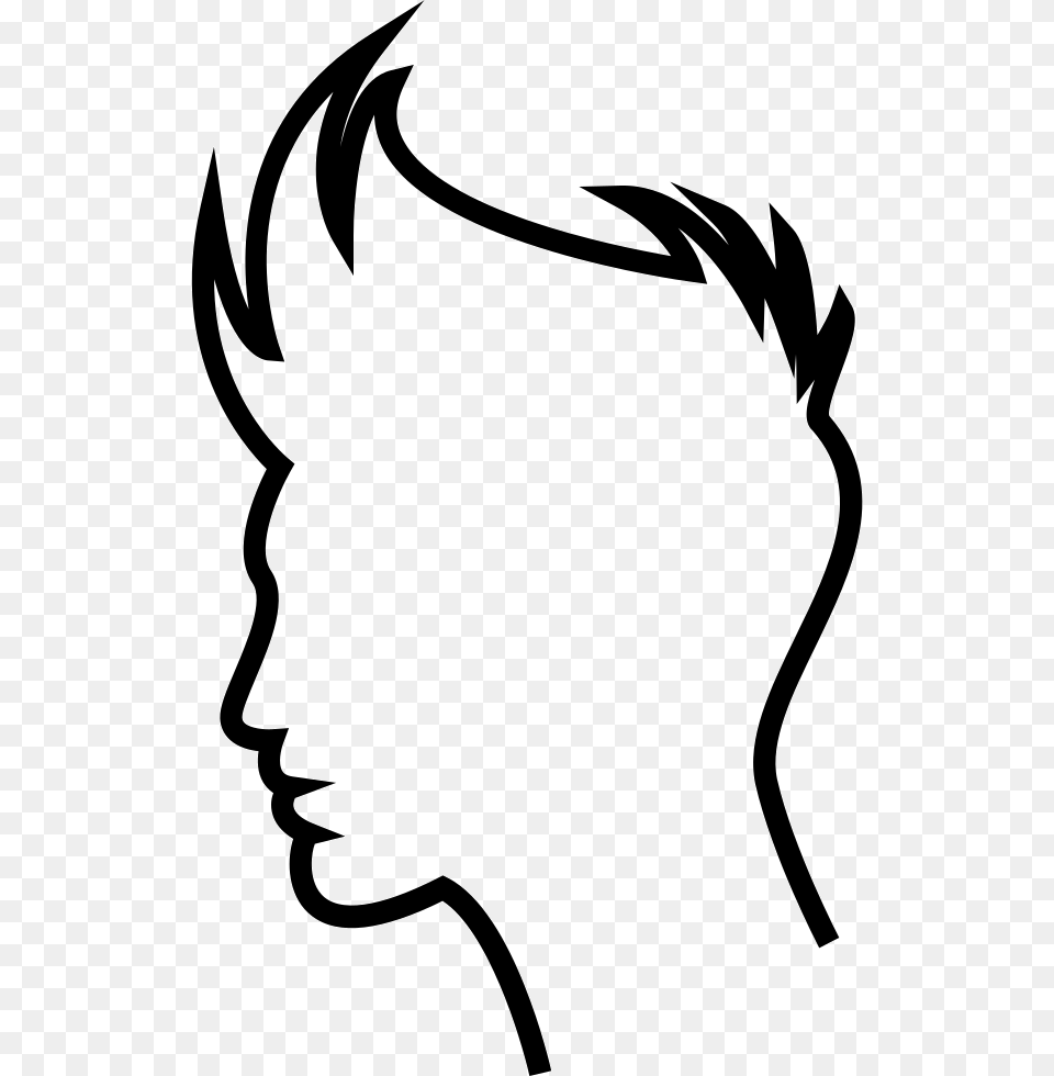 Boy Icon Outline Of Boys Head, Stencil, Bow, Weapon, Silhouette Free Transparent Png