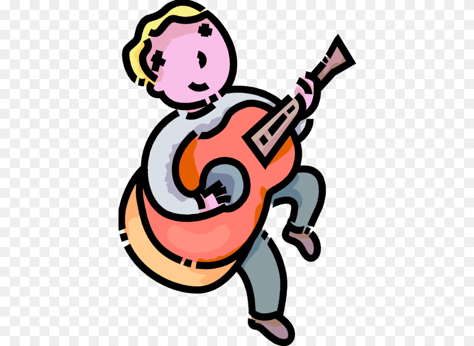 Transparent Boy Playing Guitar Clipart Menino Tocando Violao, Musical Instrument, Cello, Nature, Outdoors Free Png