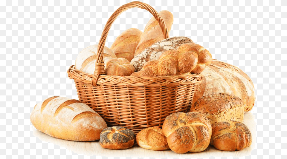 Transparent Bread Basket Clipart Basket Of Bread, Food, Bun Free Png Download
