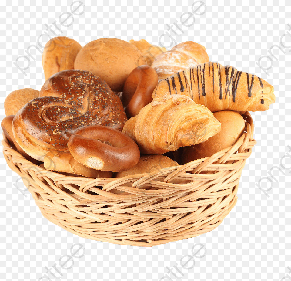 Bread Clipart Basket Of Bread, Food, Bun Free Transparent Png