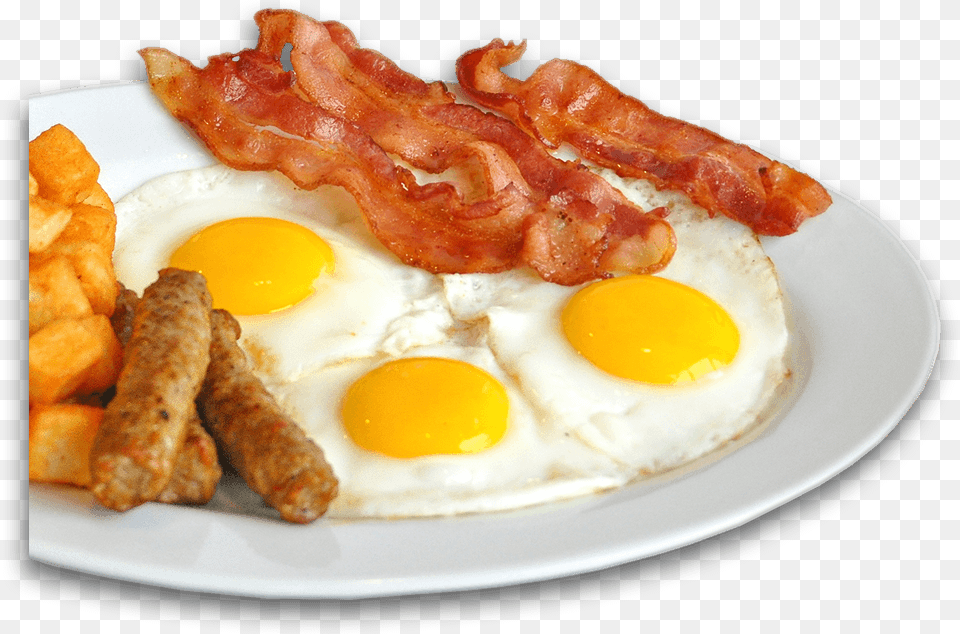 Breakfast Plate, Egg, Food, Meat, Pork Free Transparent Png