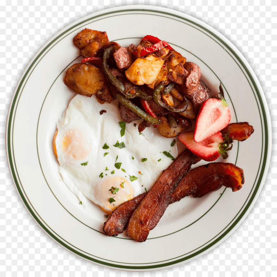 Transparent Breakfast Plate Fried Egg, Food, Food Presentation, Meal, Dish Free Png Download