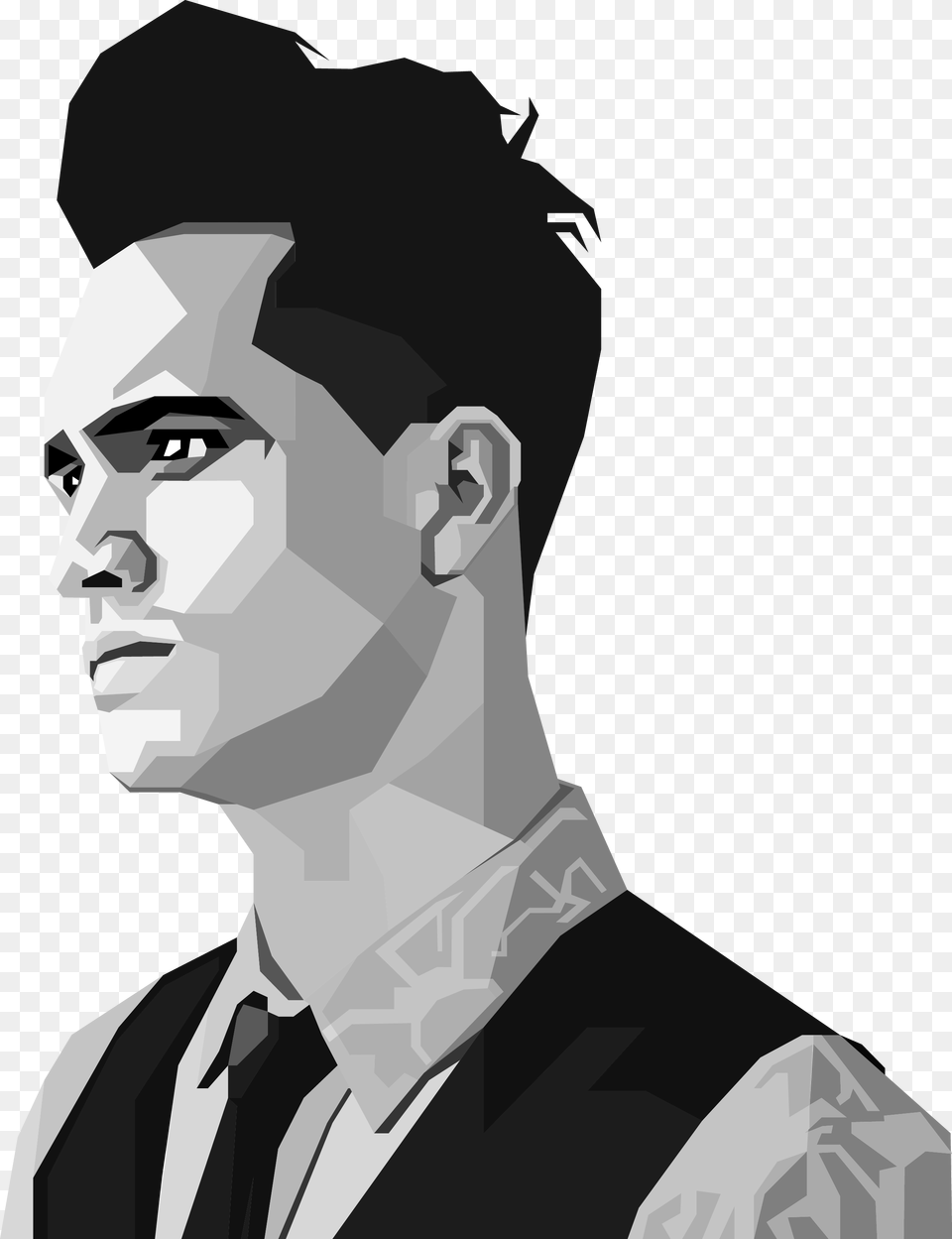 Transparent Brendon Urie Panic At The Disco Fan Art, Stencil, Body Part, Face, Head Free Png
