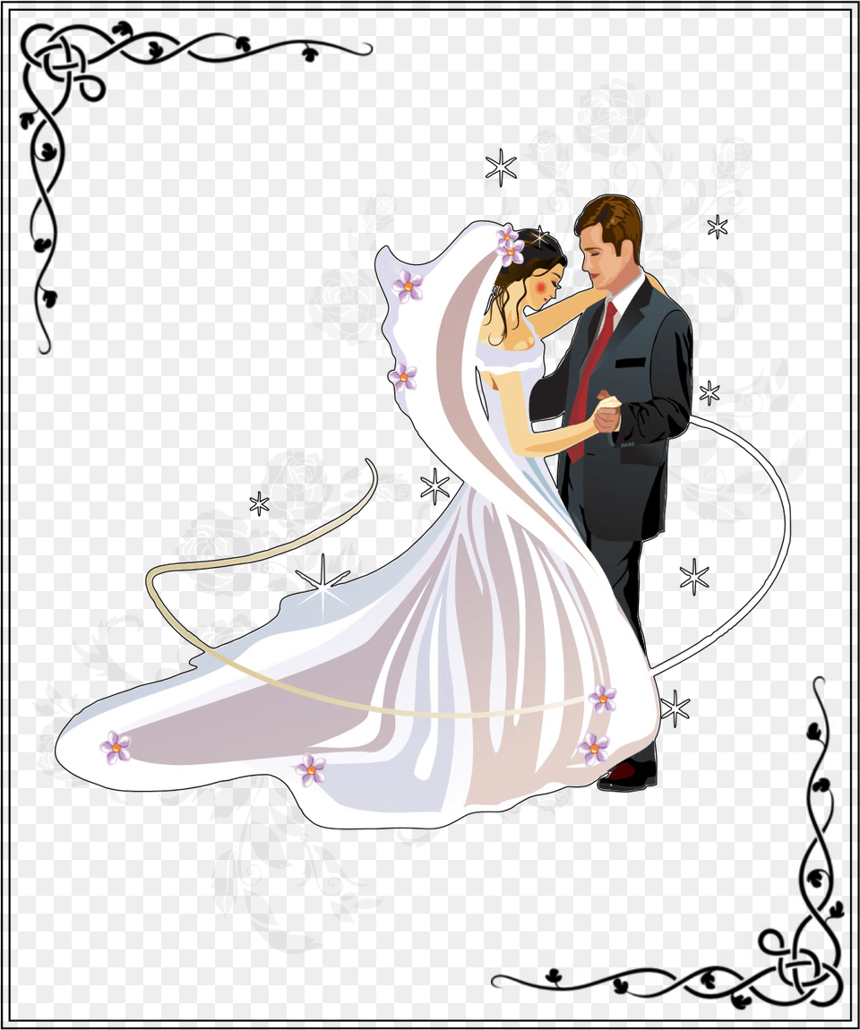 Transparent Bride Groom Silhouette Wedding Couple Clipart, Formal Wear, Clothing, Dress, Fashion Free Png