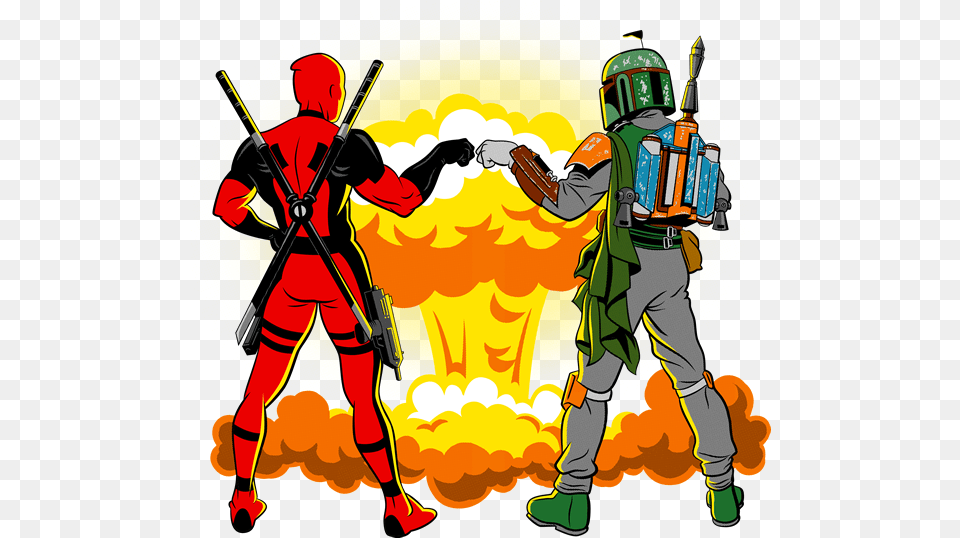 Transparent Brofist Deadpool Vs Boba Fett, Male, Boy, Child, Person Free Png