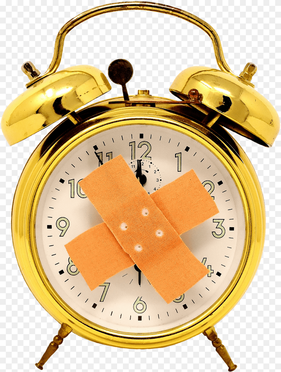 Broken Clock Time Heals All Wounds Clock With Bandaid, Alarm Clock, Wristwatch Free Transparent Png