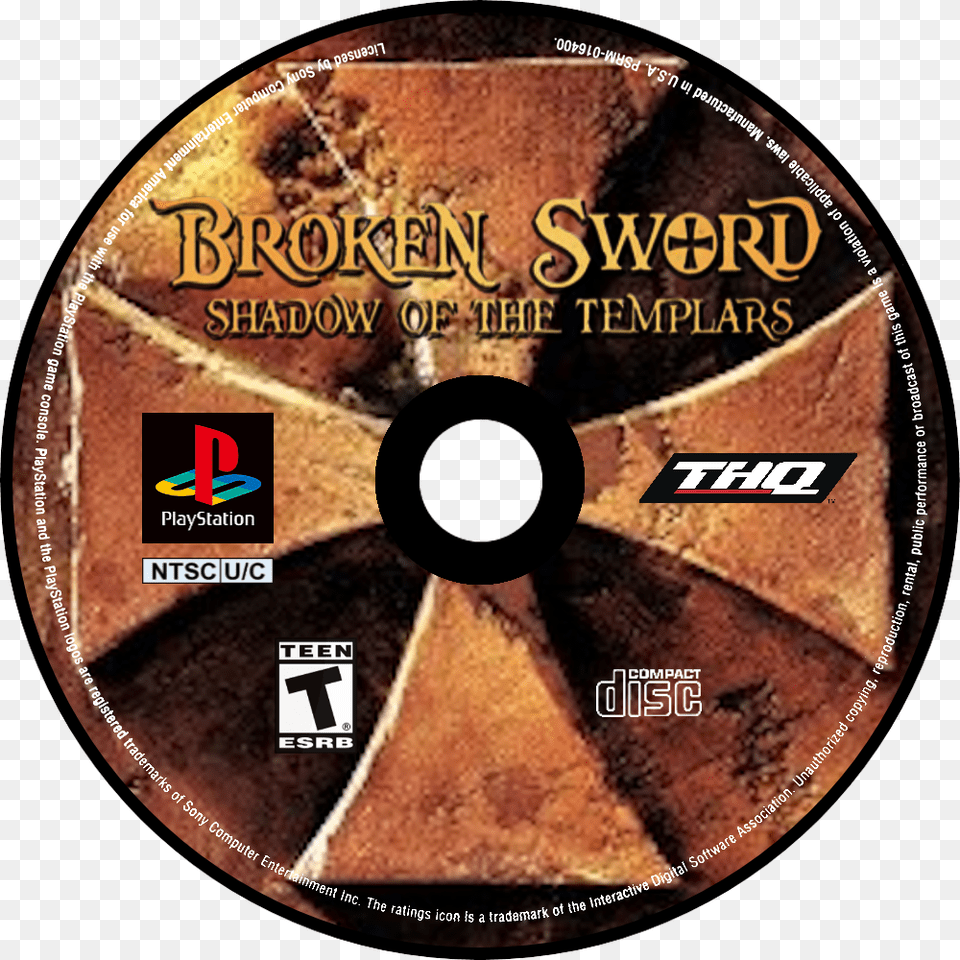 Transparent Broken Record Clipart Sword Shadow Of The Templars, Disk, Dvd Free Png Download