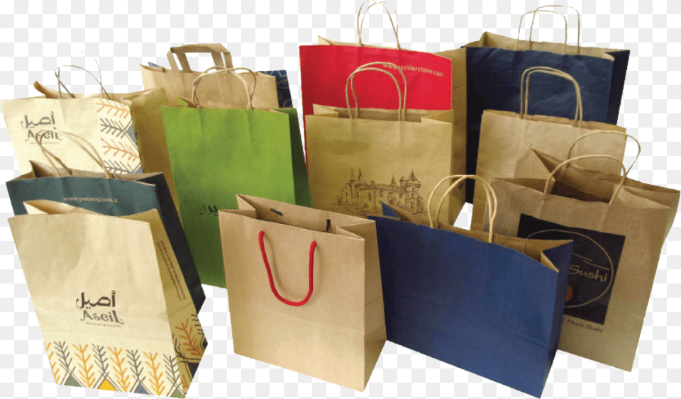 Transparent Brown Paper Bag Printed Kraft Paper Bag, Tote Bag, Shopping Bag, Accessories, Handbag Free Png Download