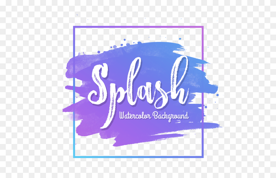 Transparent Brush Frame Splash Watercolor Background Hd, Purple, Text, Outdoors, Nature Free Png Download