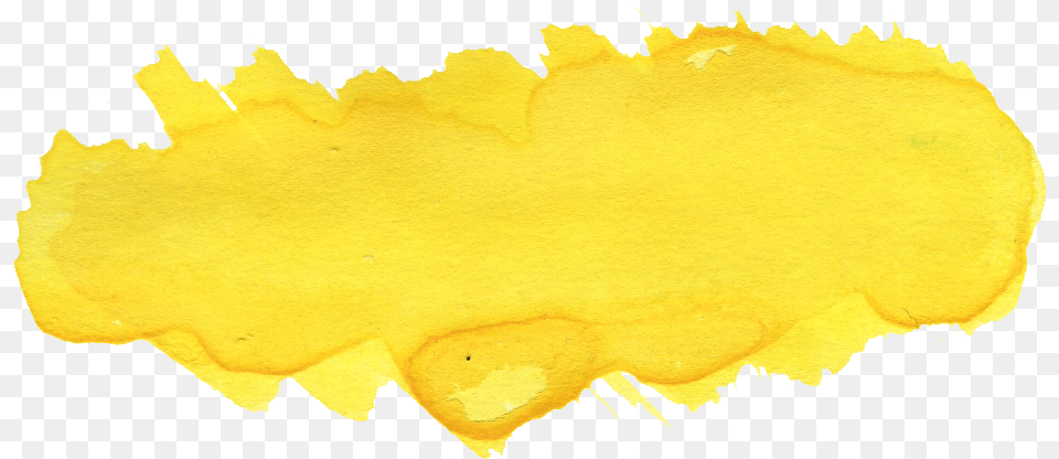 Transparent Brush Stroke Yellow Watercolor, Paper, Stain, Face, Head Png Image