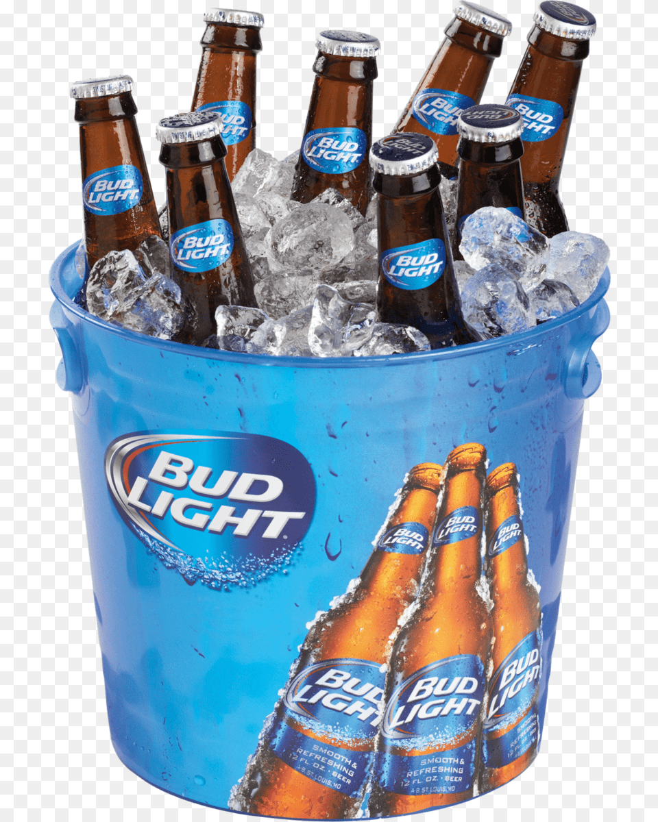 Transparent Bucket Bud Light Birthday Meme, Alcohol, Beer, Beer Bottle, Beverage Png