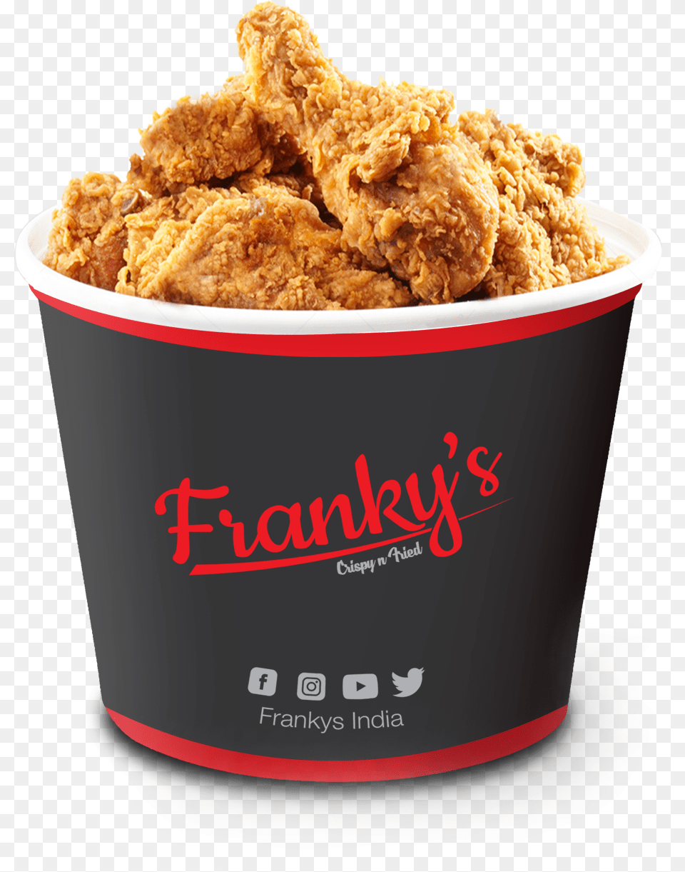 Transparent Bucket Of Chicken Flour And Chicken Background, Food, Fried Chicken, Nuggets Free Png Download