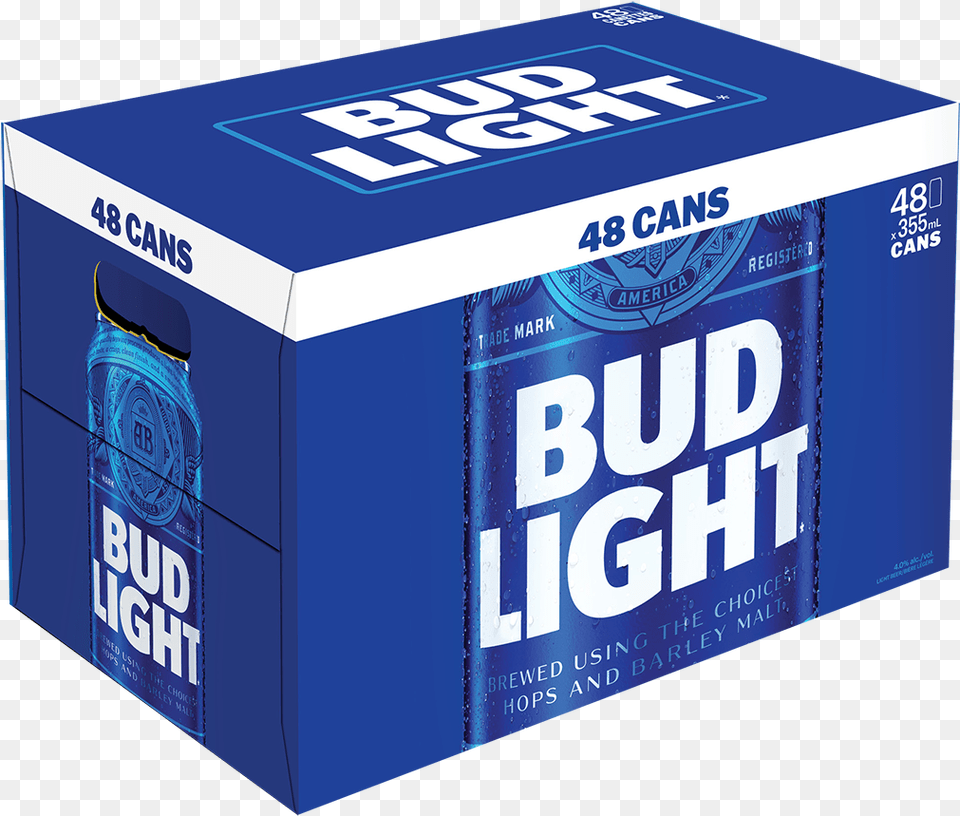 Transparent Bud Light 48 Of Bud Light, Box, Cardboard, Carton, Gum Png