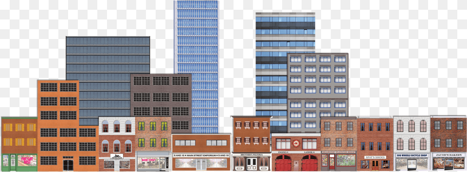 Transparent Building Industrial Ho Scale Backdrops, Urban, Office Building, Neighborhood, Metropolis Png Image