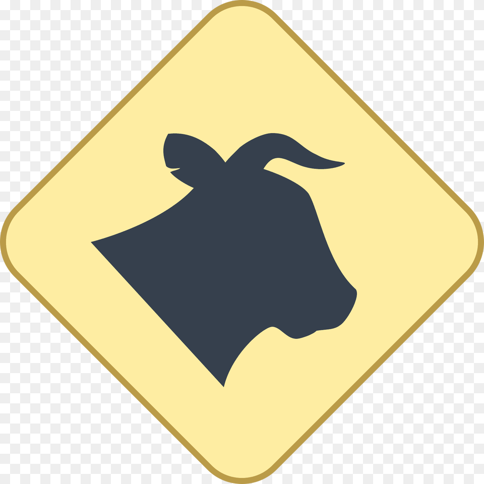 Transparent Bull Head Clipart Sign, Symbol, Road Sign Free Png