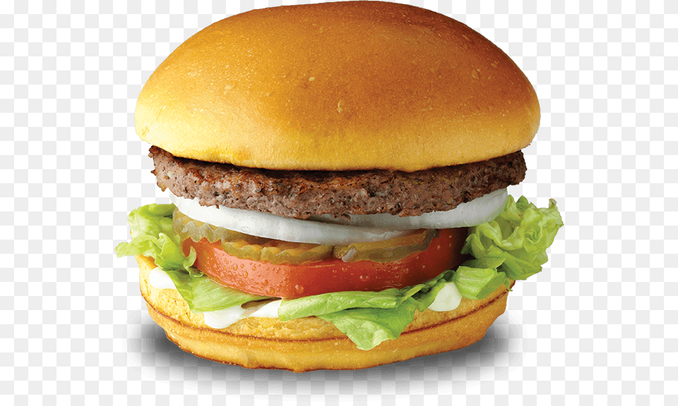 Transparent Burger King Mascot Cheeseburger With Lettuce Tomato And Onion, Food Free Png Download