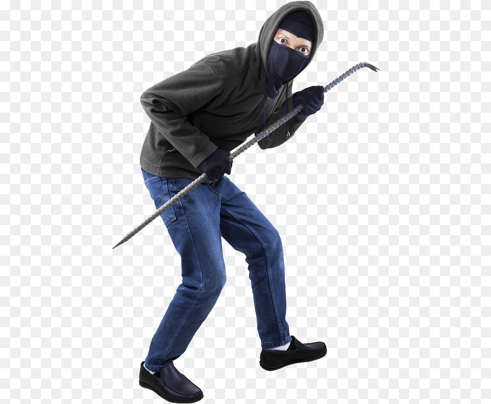 Transparent Burglar Burglar Crowbar, Ninja, Person, Adult, Male Free Png Download