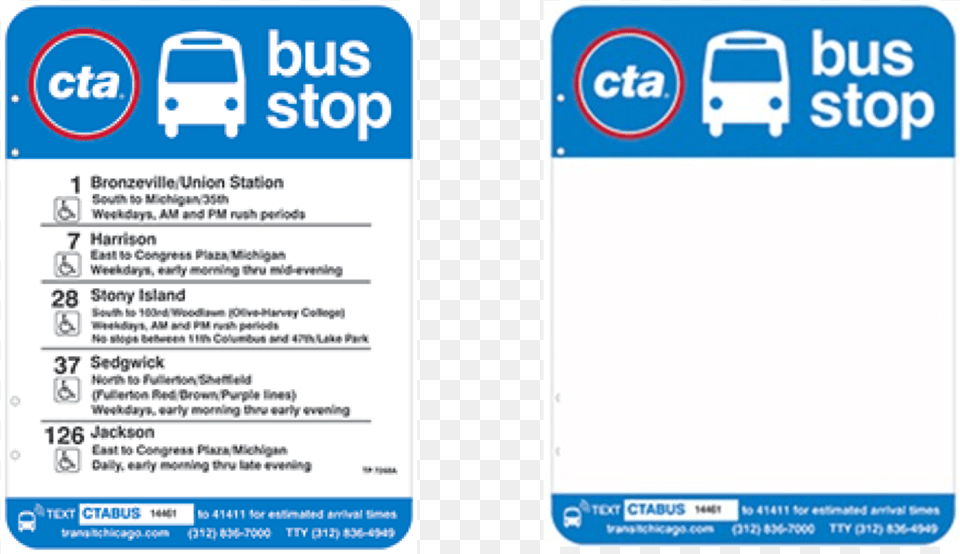 Bus Stop Sign Cta Bus Stop Logo, Page, Text, Transportation, Vehicle Free Transparent Png