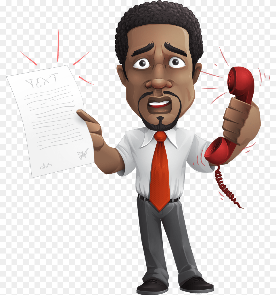 Transparent Businessman Clipart Cartoon Black Businessman, Hand, Body Part, Finger, Person Free Png Download