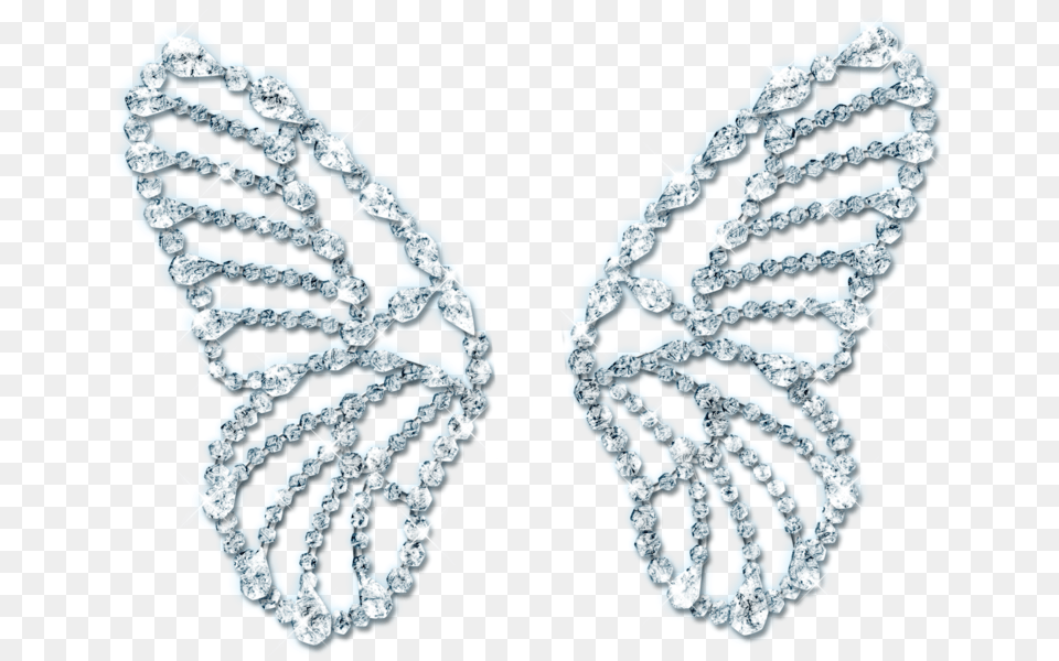 Transparent Butterfly Wings Diamond Butterfly Wings, Accessories, Earring, Gemstone, Jewelry Free Png Download