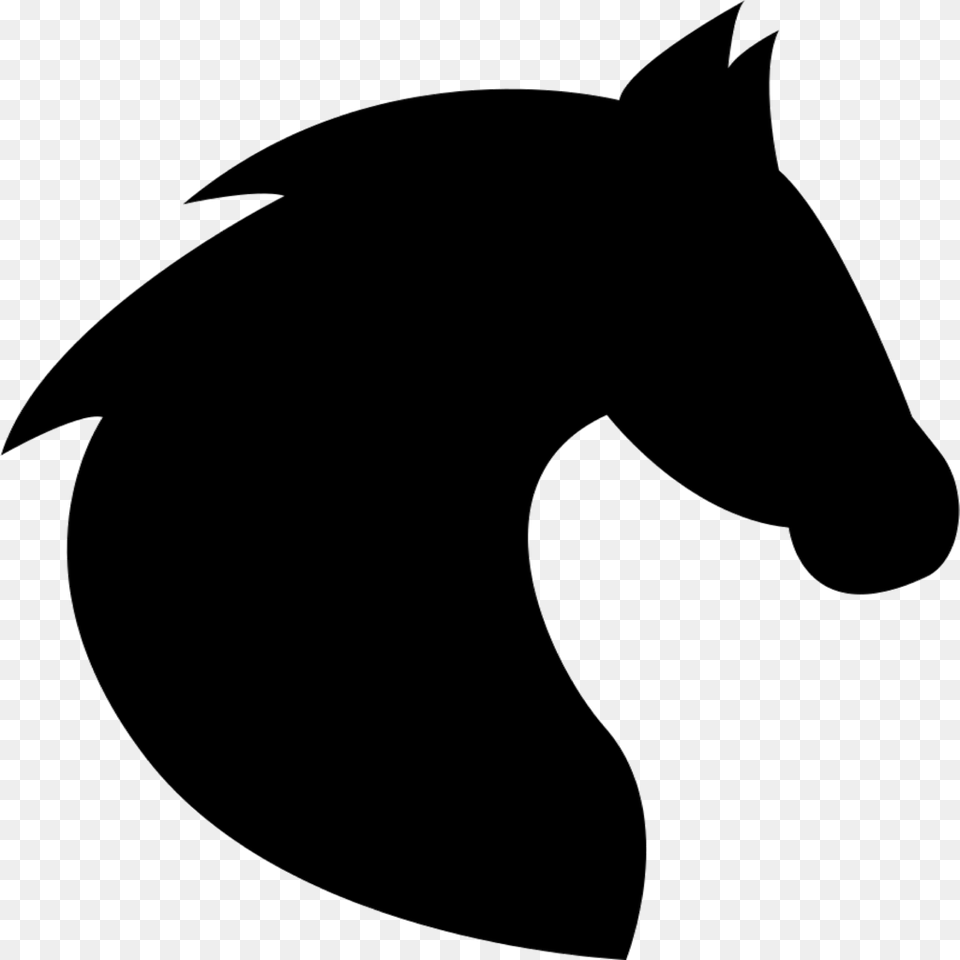 Cabeza Silueta De Cabeza De Caballo, Silhouette, Animal, Horse, Mammal Free Transparent Png