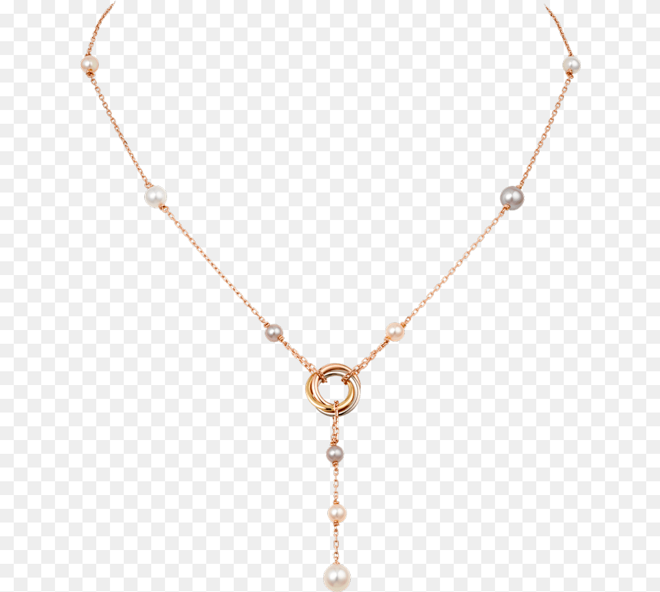 Transparent Cadenas De Oro Trinity Pearl Necklace Cartier, Accessories, Jewelry, Diamond, Gemstone Png Image