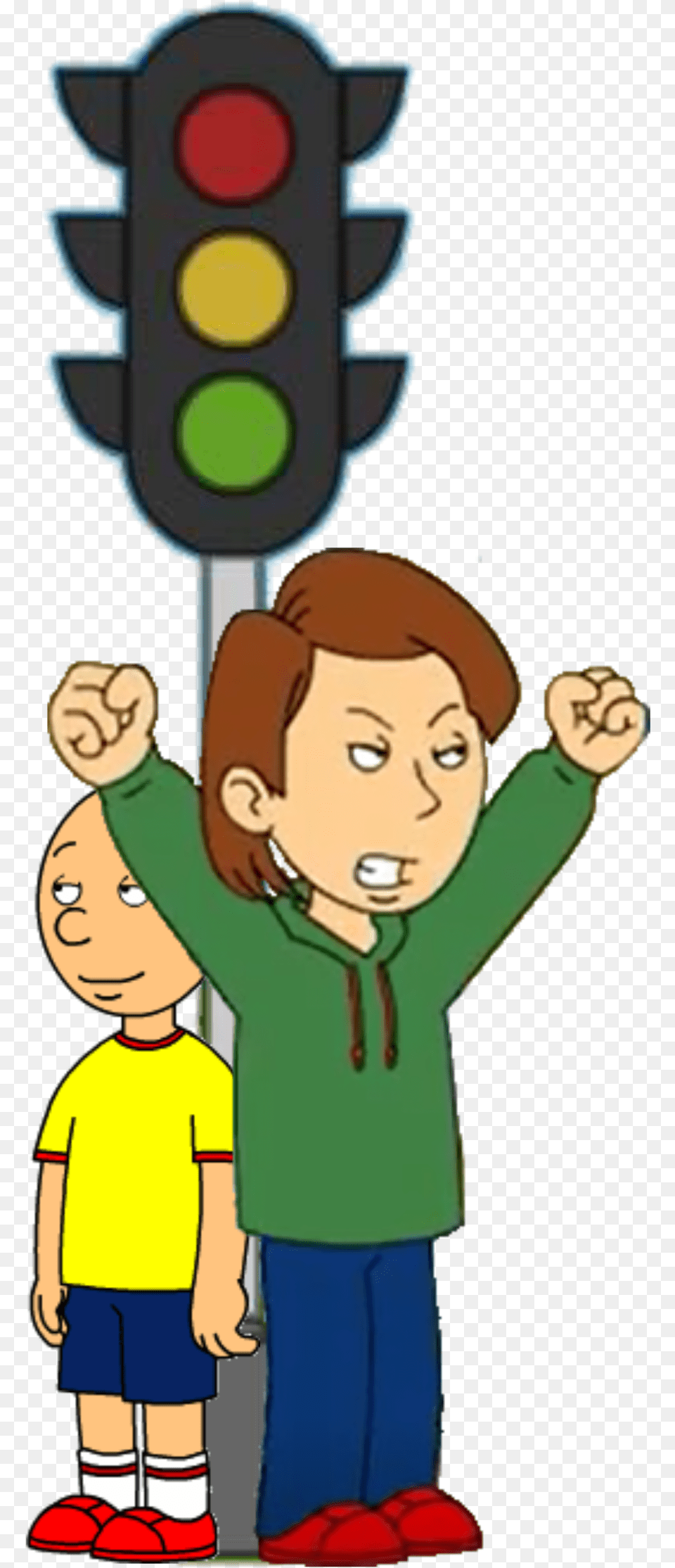 Transparent Caillou Boris Goanimate, Light, Traffic Light, Person, Boy Free Png