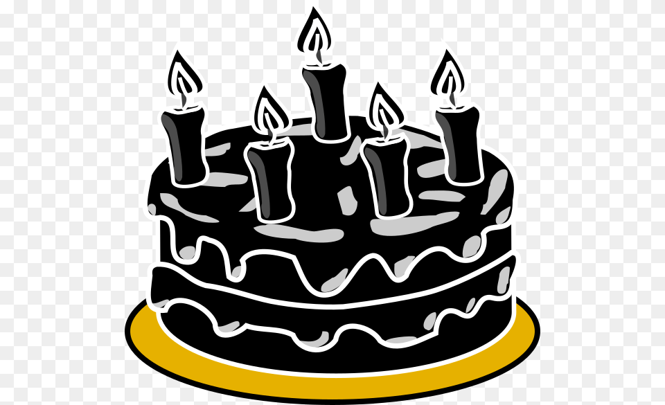 Transparent Cake Clip Art Black Cake Clipart, Birthday Cake, Cream, Dessert, Food Free Png Download