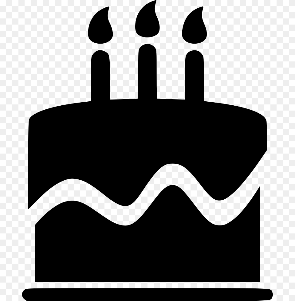 Transparent Cake Silhouette Birthday Cake Logo, Stencil, Birthday Cake, Cream, Food Png