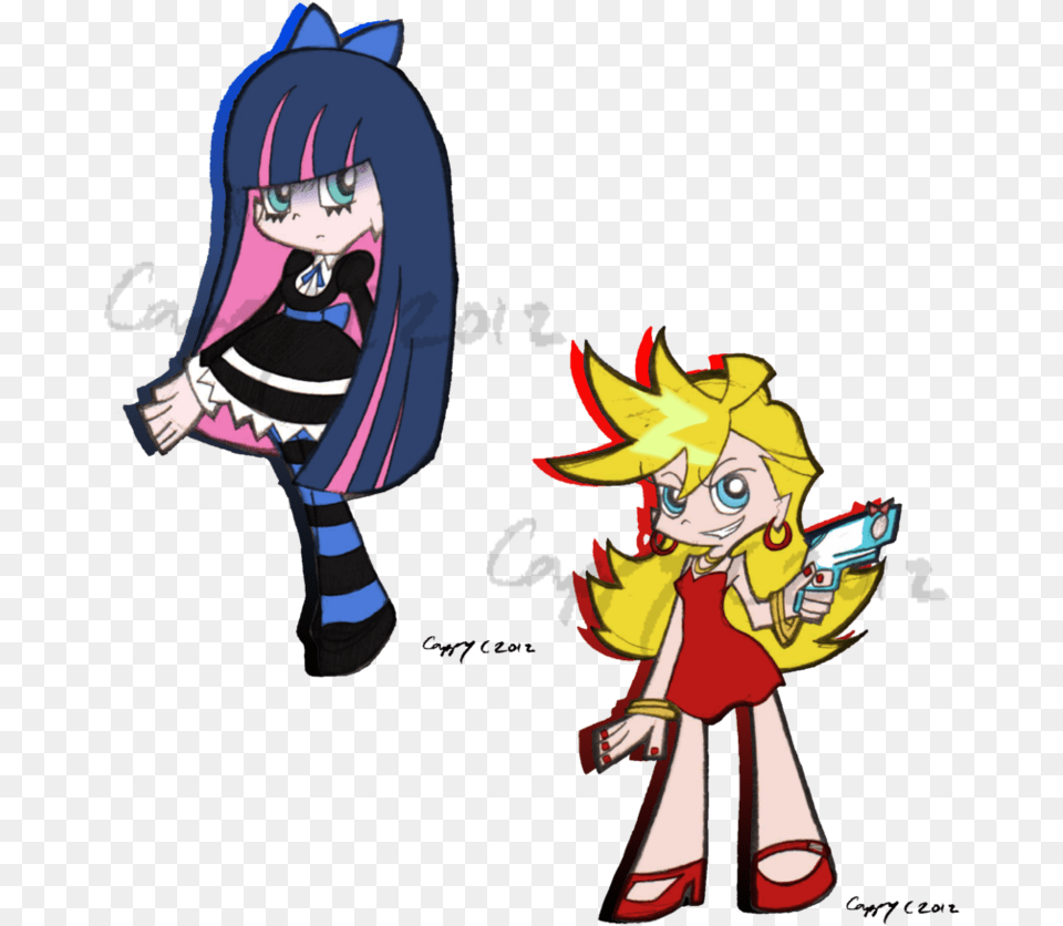 Transparent Cappy Panty And Stocking Drawing, Book, Comics, Publication, Baby Png Image