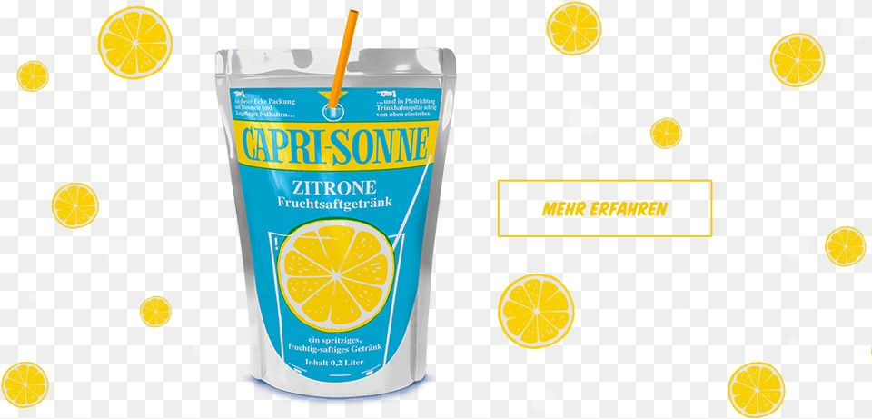 Transparent Capri Sun Capri Sonne Zitrone Retro, Bottle, Cosmetics, Sunscreen, Can Free Png Download