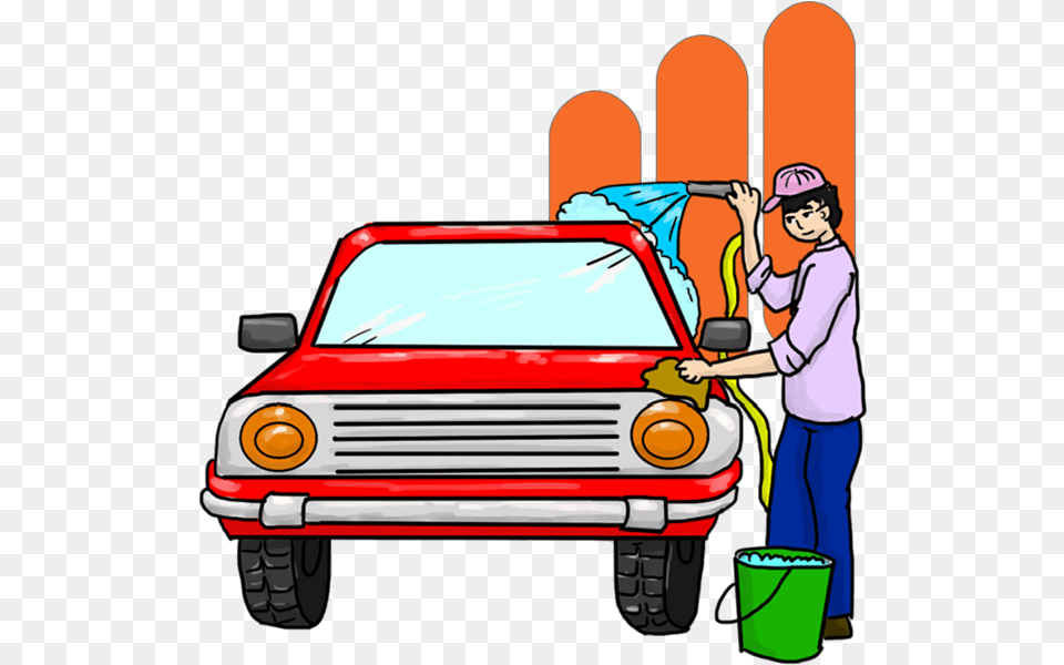 Transparent Car Detailing Car Wash Cartoon, Car Wash, Vehicle, Transportation, Adult Png Image