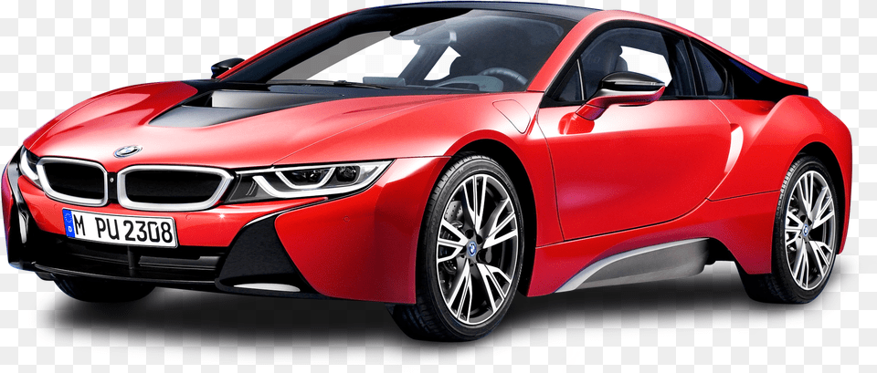 Transparent Car Red Bmw I8 Red Hd, Vehicle, Coupe, Transportation, Sports Car Free Png