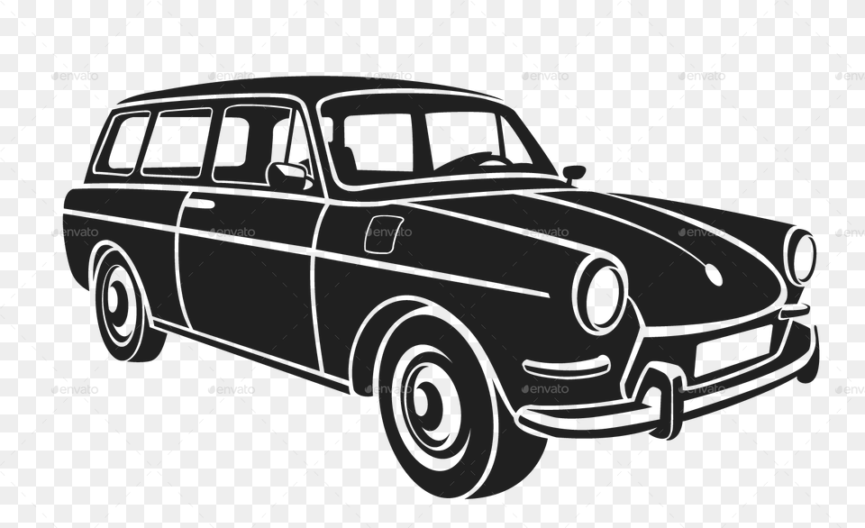 Car Silhouette Vw Type 3 Vector, Transportation, Vehicle, Machine, Wheel Free Transparent Png