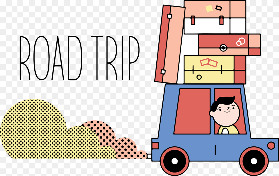 Transparent Car Trip Clipart Road Trip Vector, Smoke Pipe, Baby, Person, Bulldozer Free Png