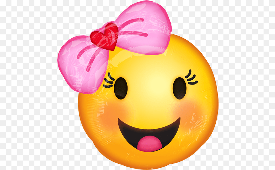 Transparent Carita Feliz Happy Face Girl Emoji, Balloon Free Png